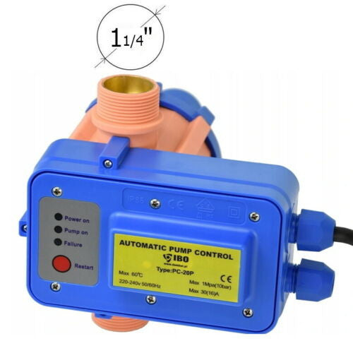 Tlačno krmilno stikalo z DN 32 navojem in protipovratnim ventilom za vrtne in globinske cevne črpalke do moči 2,2 kW 30 A in do 10 Bar - 1 | Shopply
