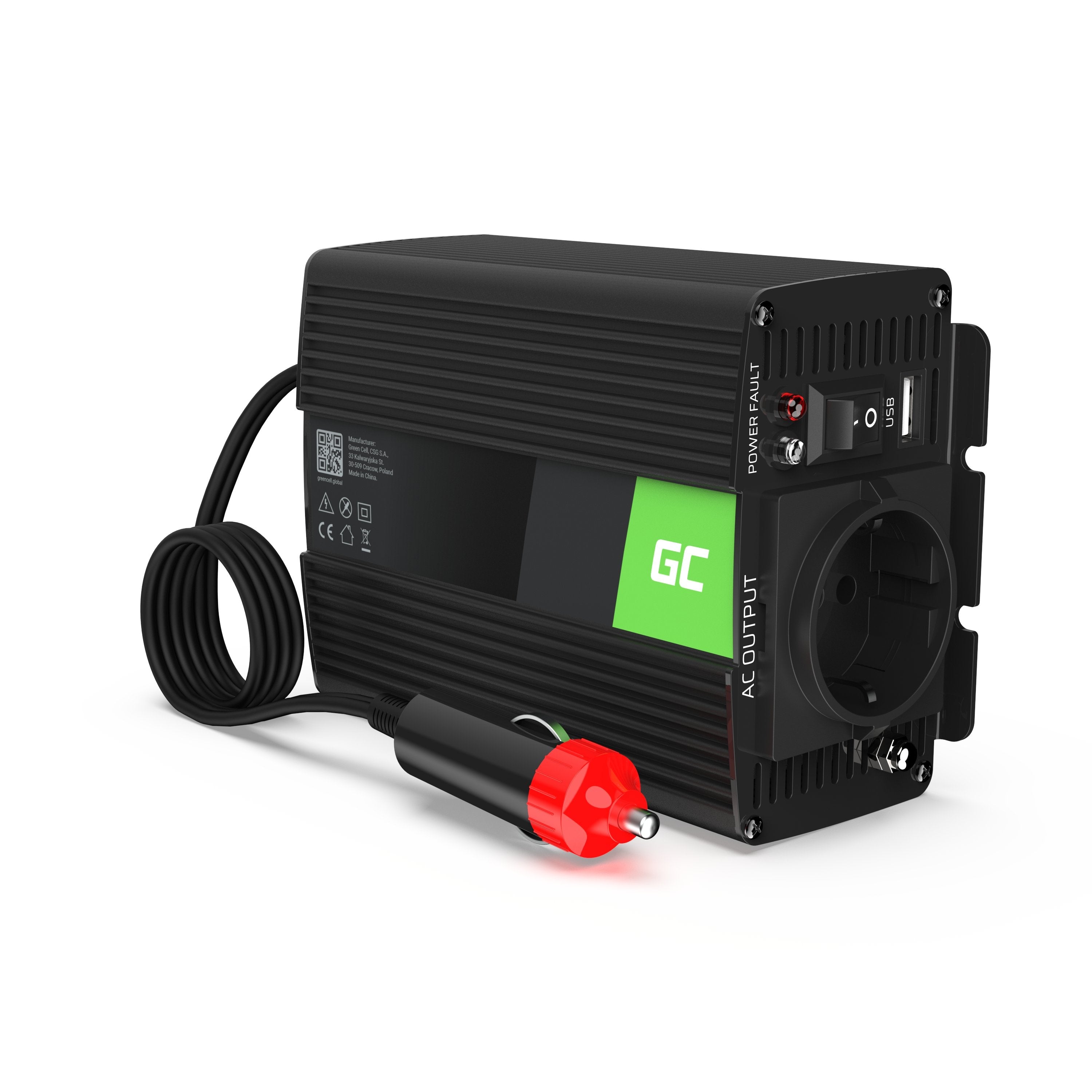 Green Cell Power Inverter 12V to 230V 150W/300W Pure sine wave - 1 | Shopply