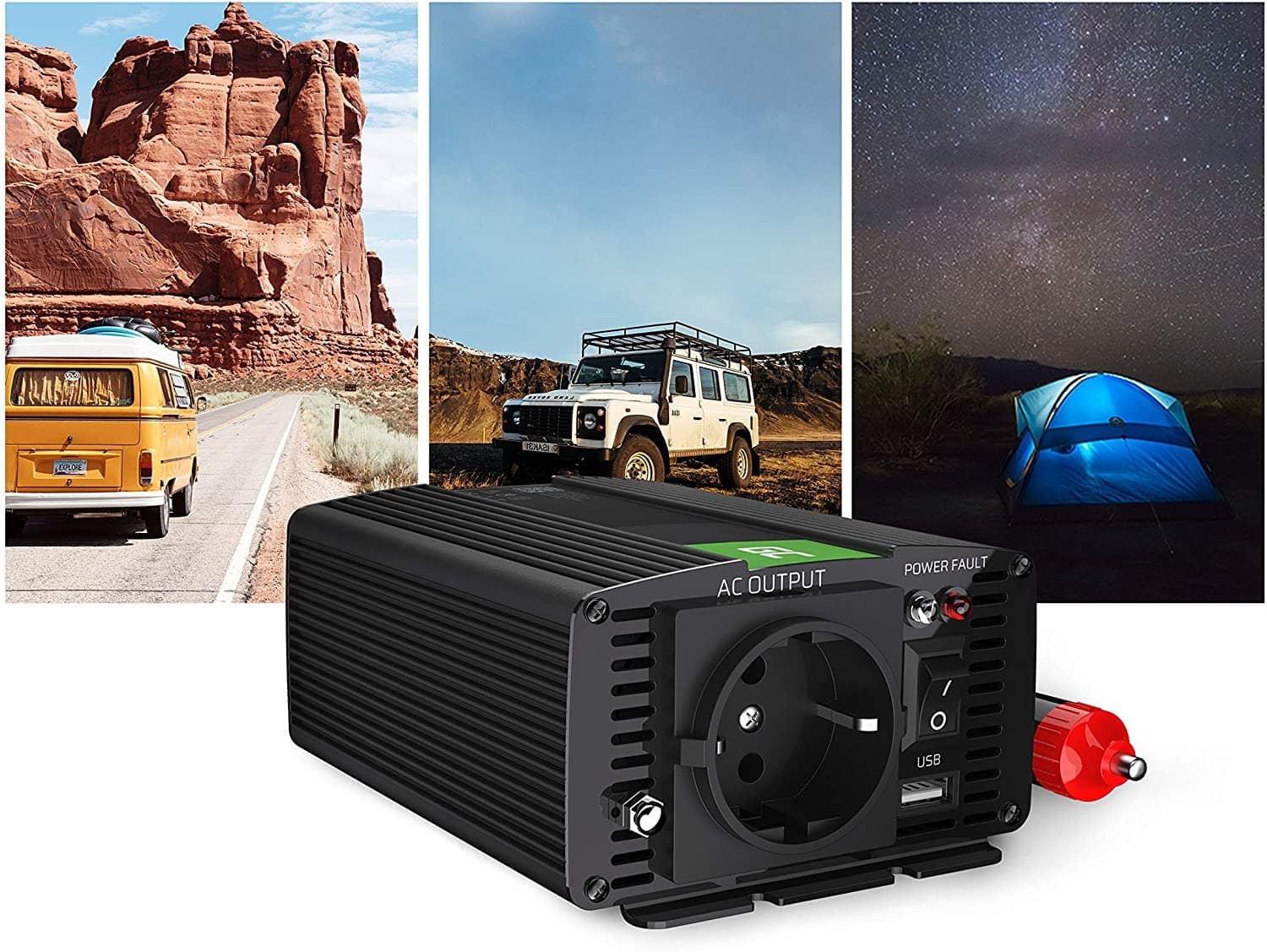 Green Cell Power Inverter 24V to 230V 150W/300W Pure sine wave - 3 | Shopply