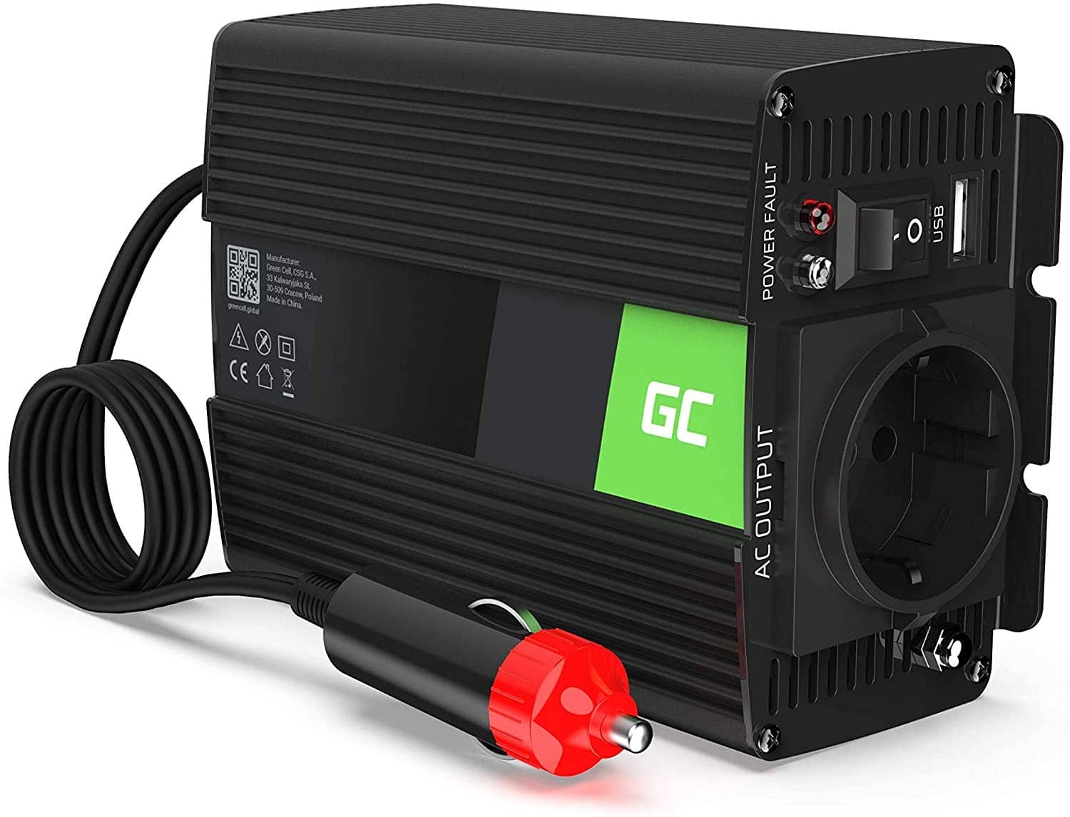 Green Cell Power Inverter 24V to 230V 150W/300W Pure sine wave - 1 | Shopply