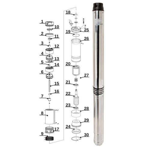 Cevna potopna črpalka 13000 W 39000 L / uro 183 m 146 mm 400 V - 2 | Shopply