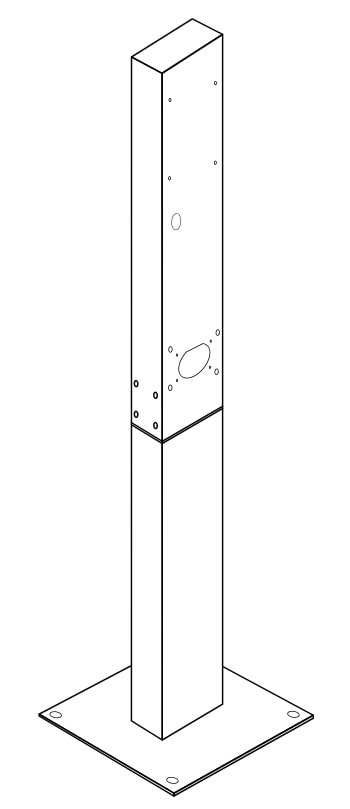 GC EV Stand mounting post for Wallbox electric car charging stations - 3 | Shopply