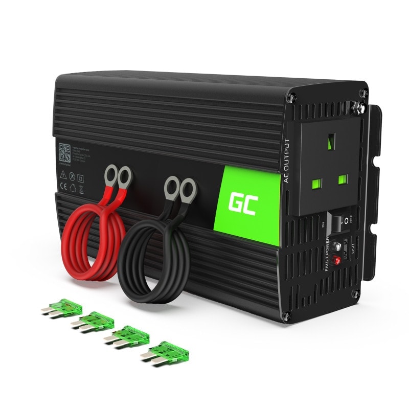 Green Cell Power Inverter 24V to 230V 1000W/2000W Modified sine wave UK PLUG - 1 | Shopply