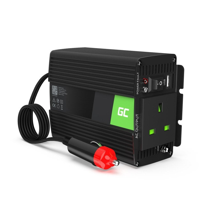 Green Cell Power Inverter 24V to 230V 150W/300W Pure sine wave UK PLUG - 1 | Shopply