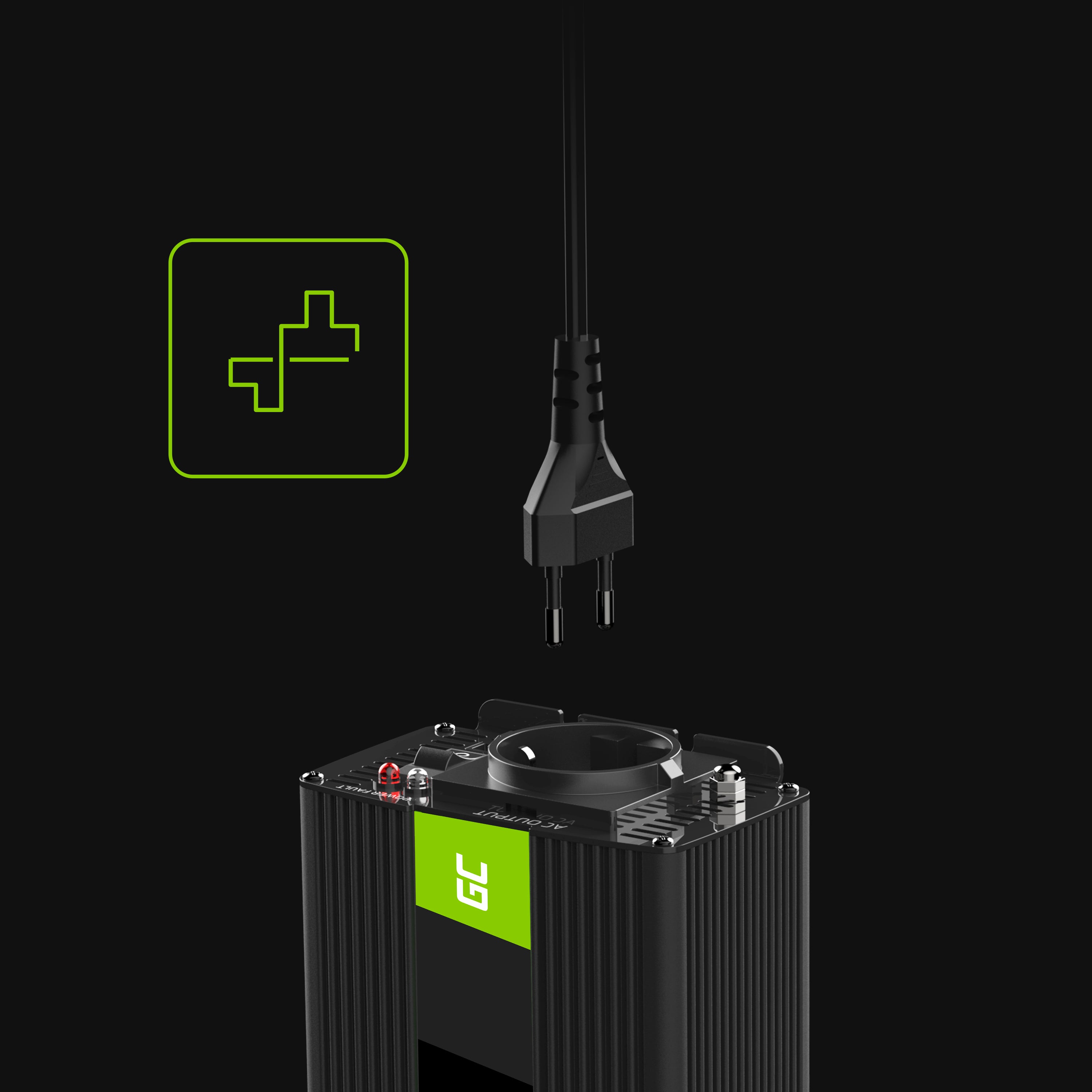 Green Cell Power Inverter 24V to 230V 150W/300W Modified sine wave - 2 | Shopply