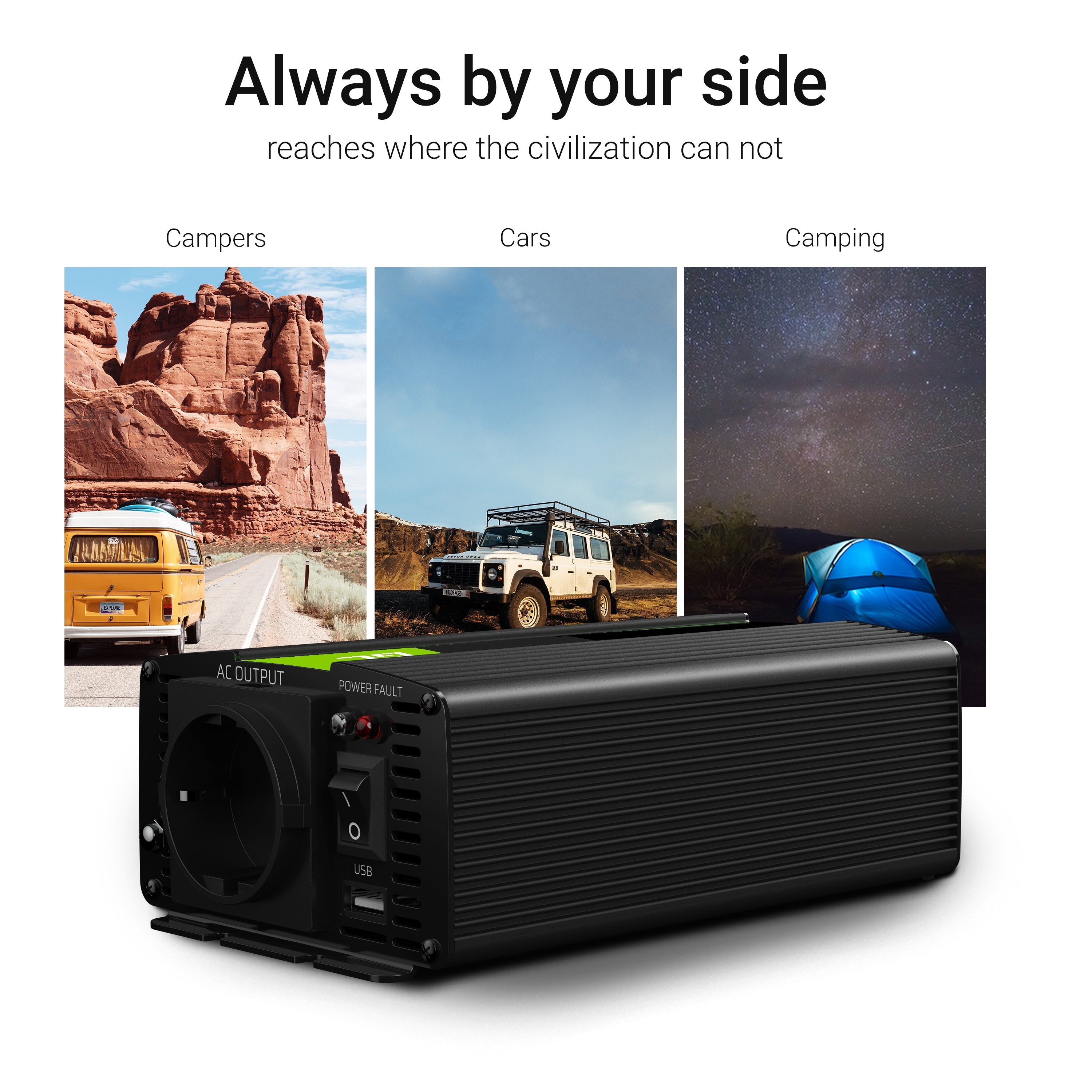 Green Cell Power Inverter 24V to 230V 1500W/3000W Modified sine wave - 2 | Shopply