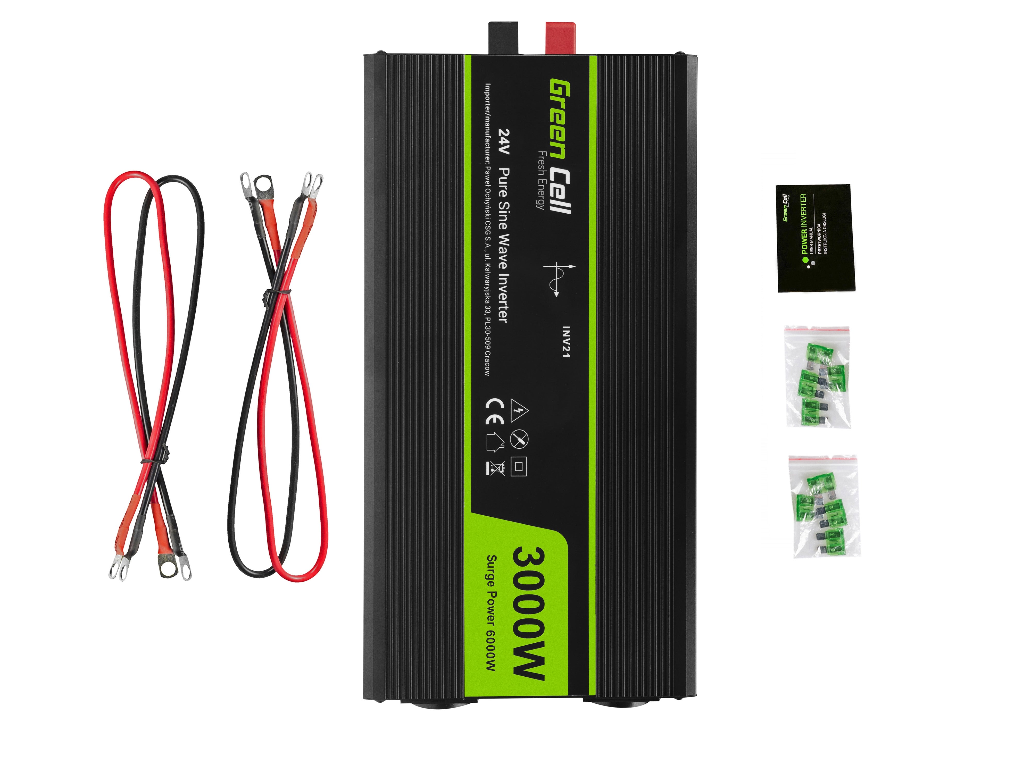 Green Cell Power Inverter 24V to 230V 3000W/6000W Pure sine wave - 4 | Shopply
