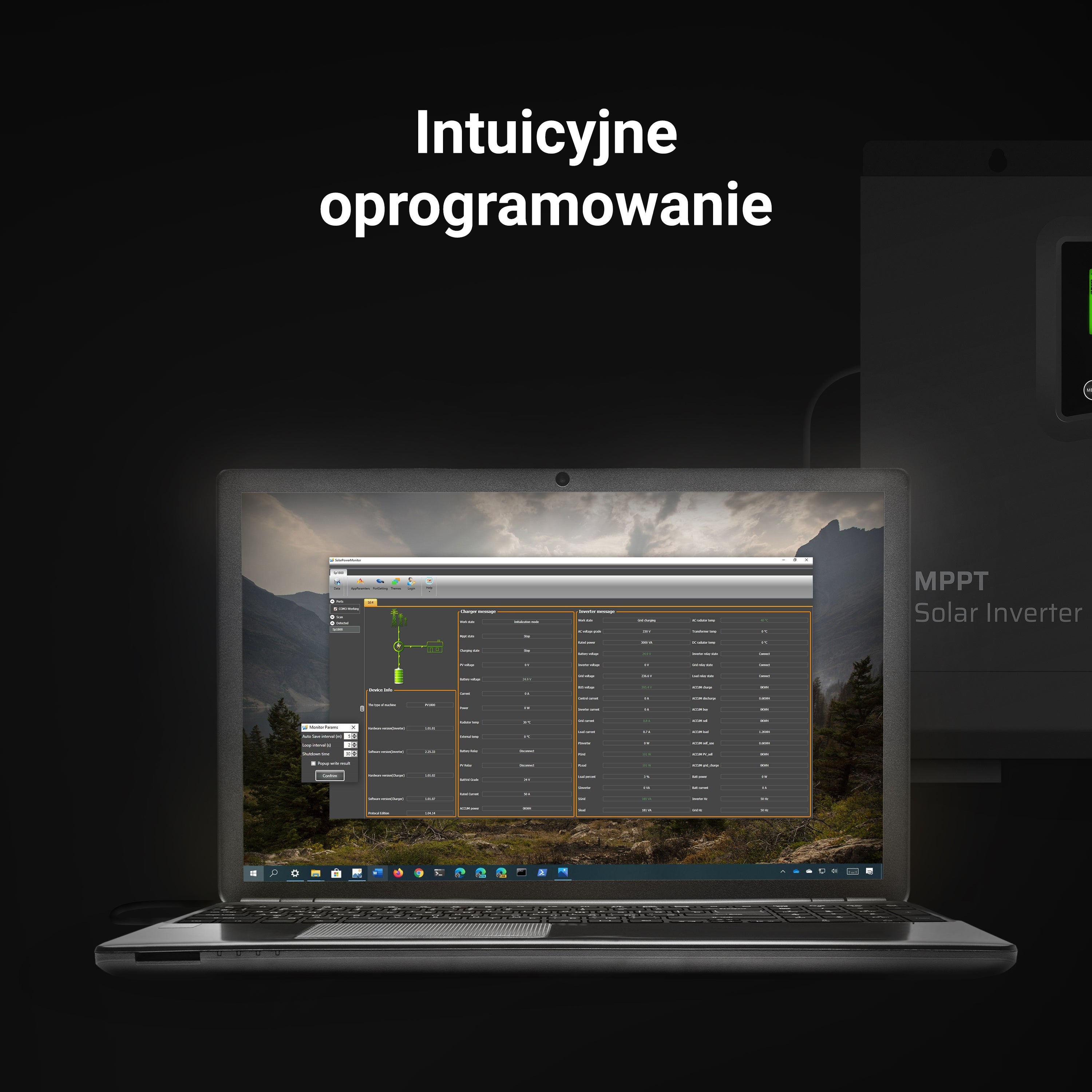 Solar inverter Off Grid with MPPT solar charger Green Cell 48VDC 230VAC 3000VA/3000W Pure Sine wave - 4 | Shopply