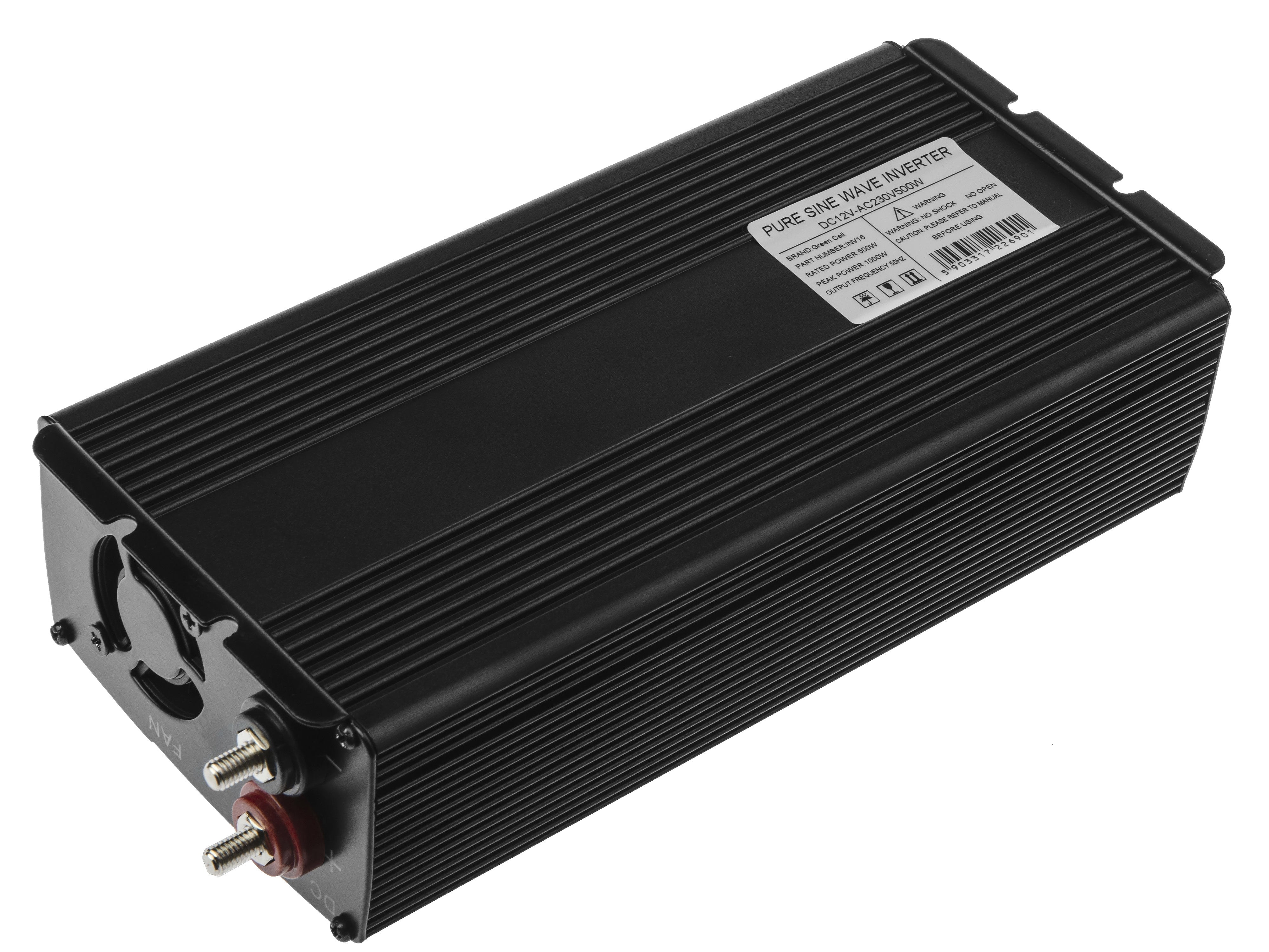 Green Cell Power Inverter 12V to 230V 500W/1000W Pure sine wave - 4 | Shopply