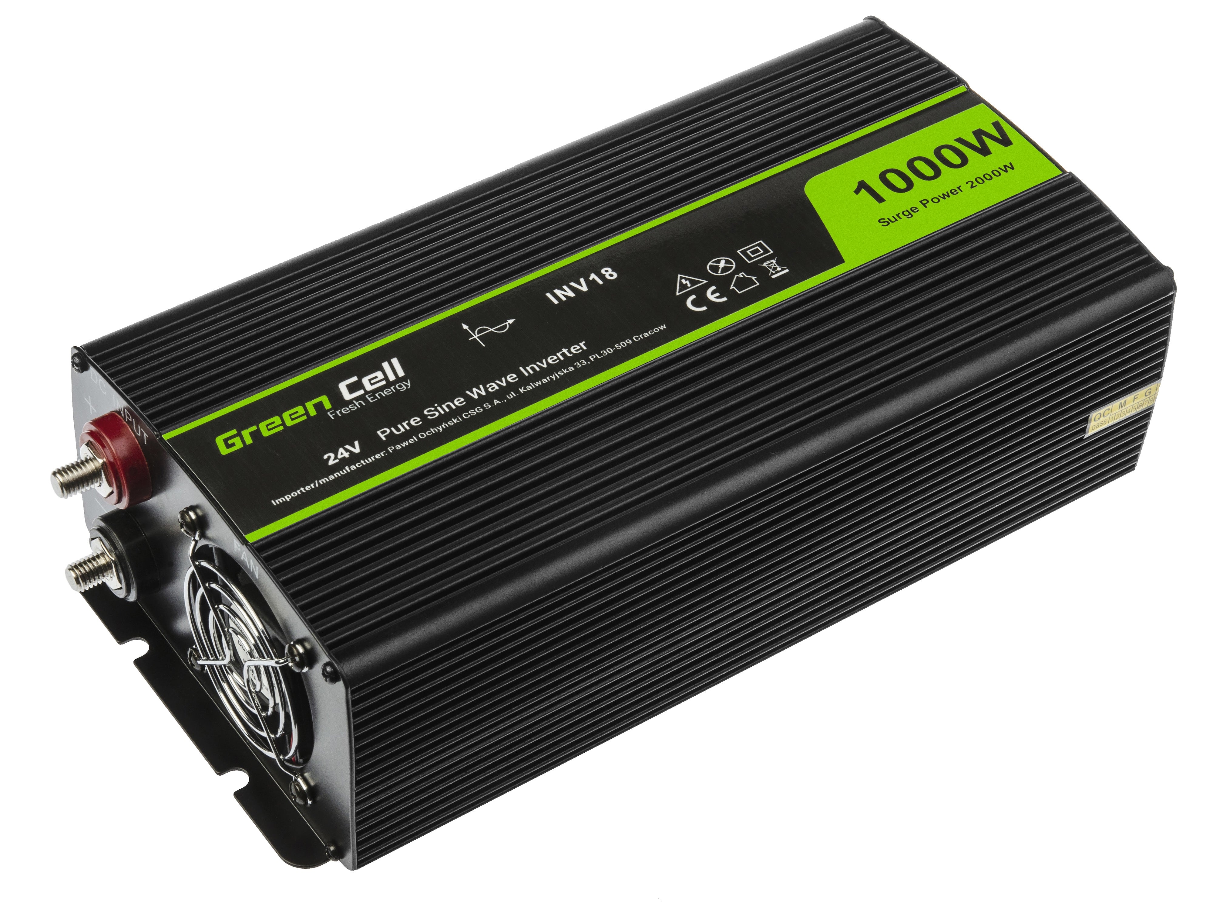 Green Cell Power Inverter 24V to 230V 1000W/2000W Pure sine wave - 5 | Shopply