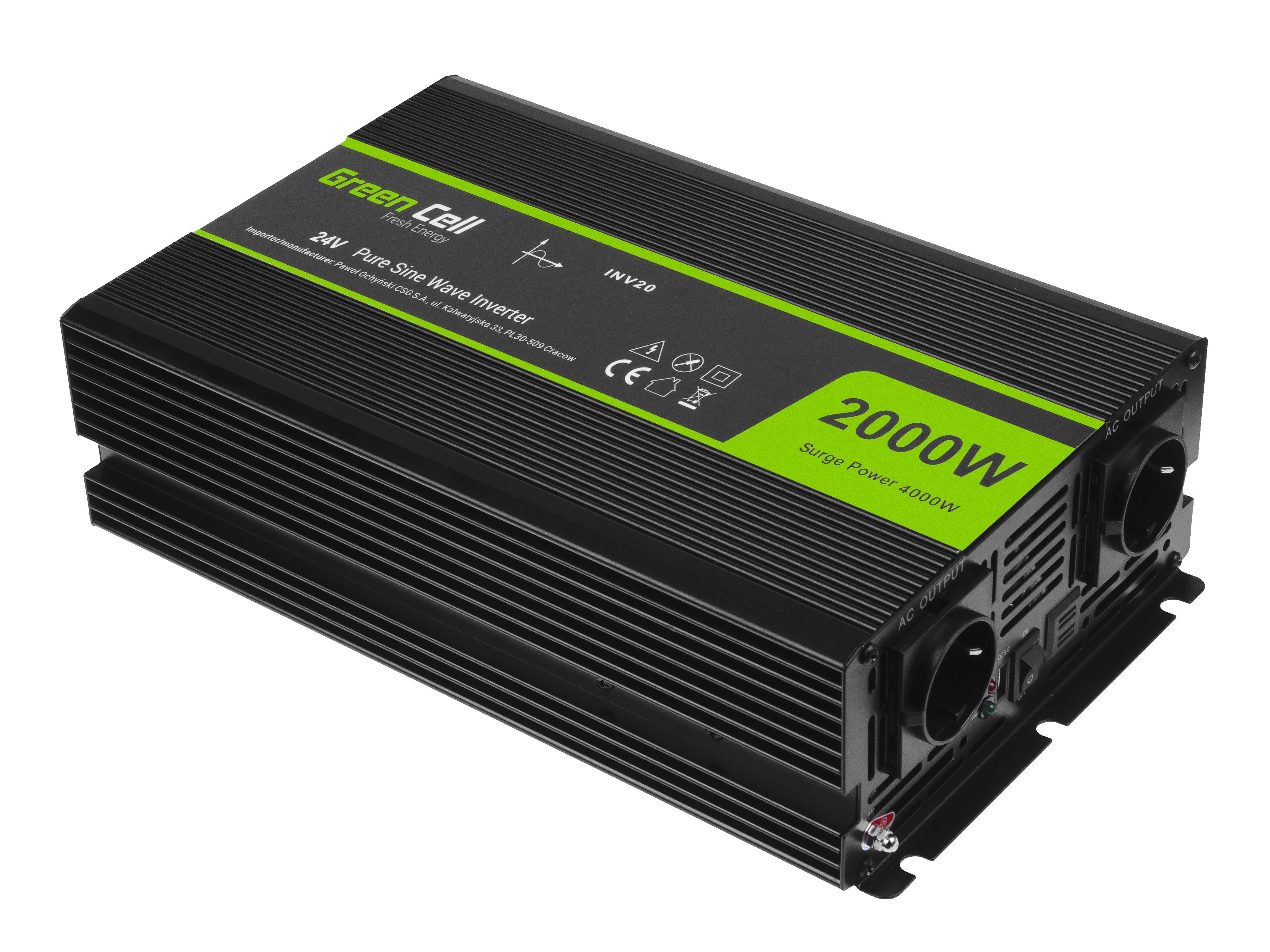 Green Cell Power Inverter 24V to 230V 2000W/4000W Pure sine wave - 3 | Shopply