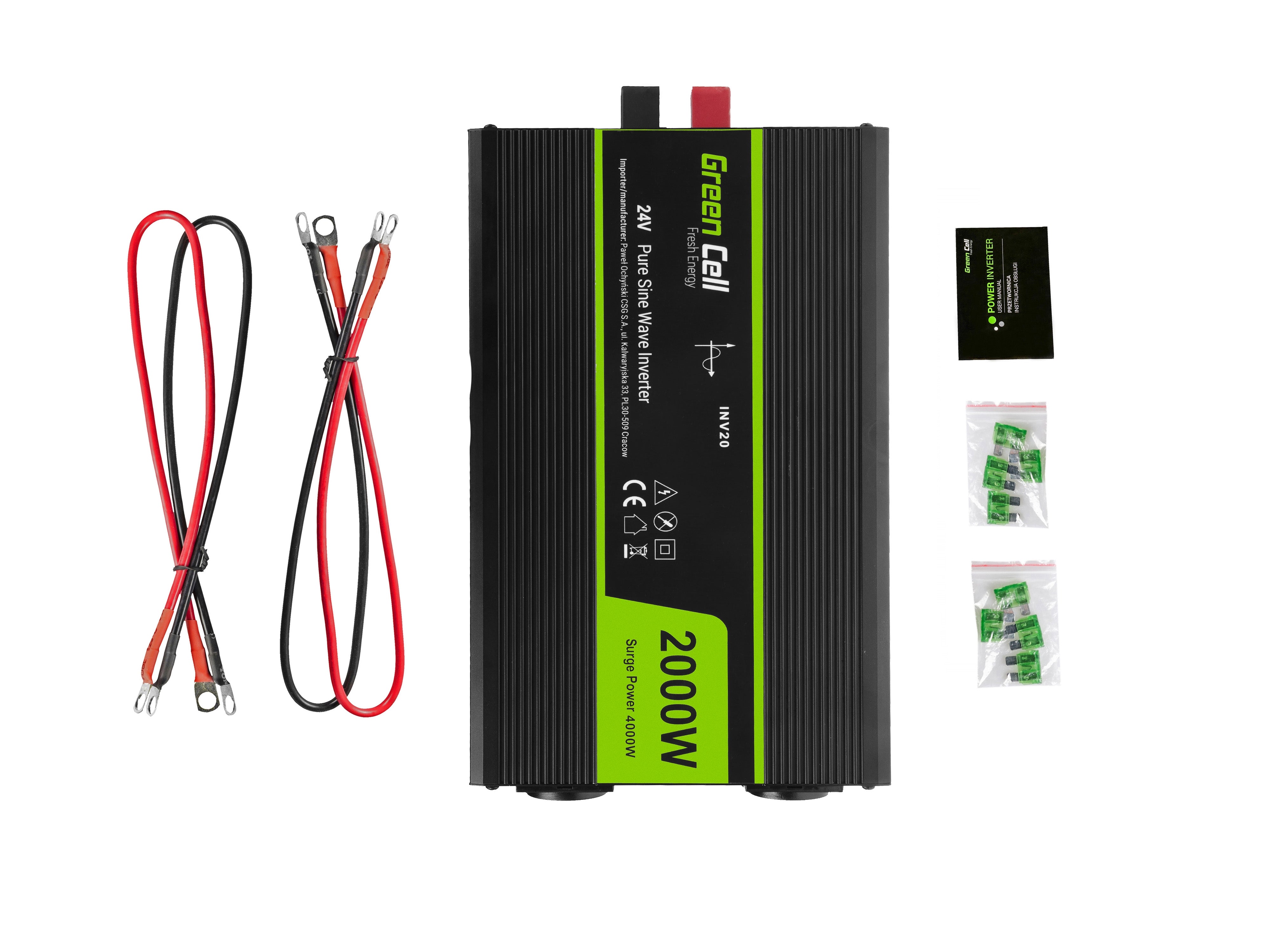 Green Cell Power Inverter 24V to 230V 2000W/4000W Pure sine wave - 4 | Shopply