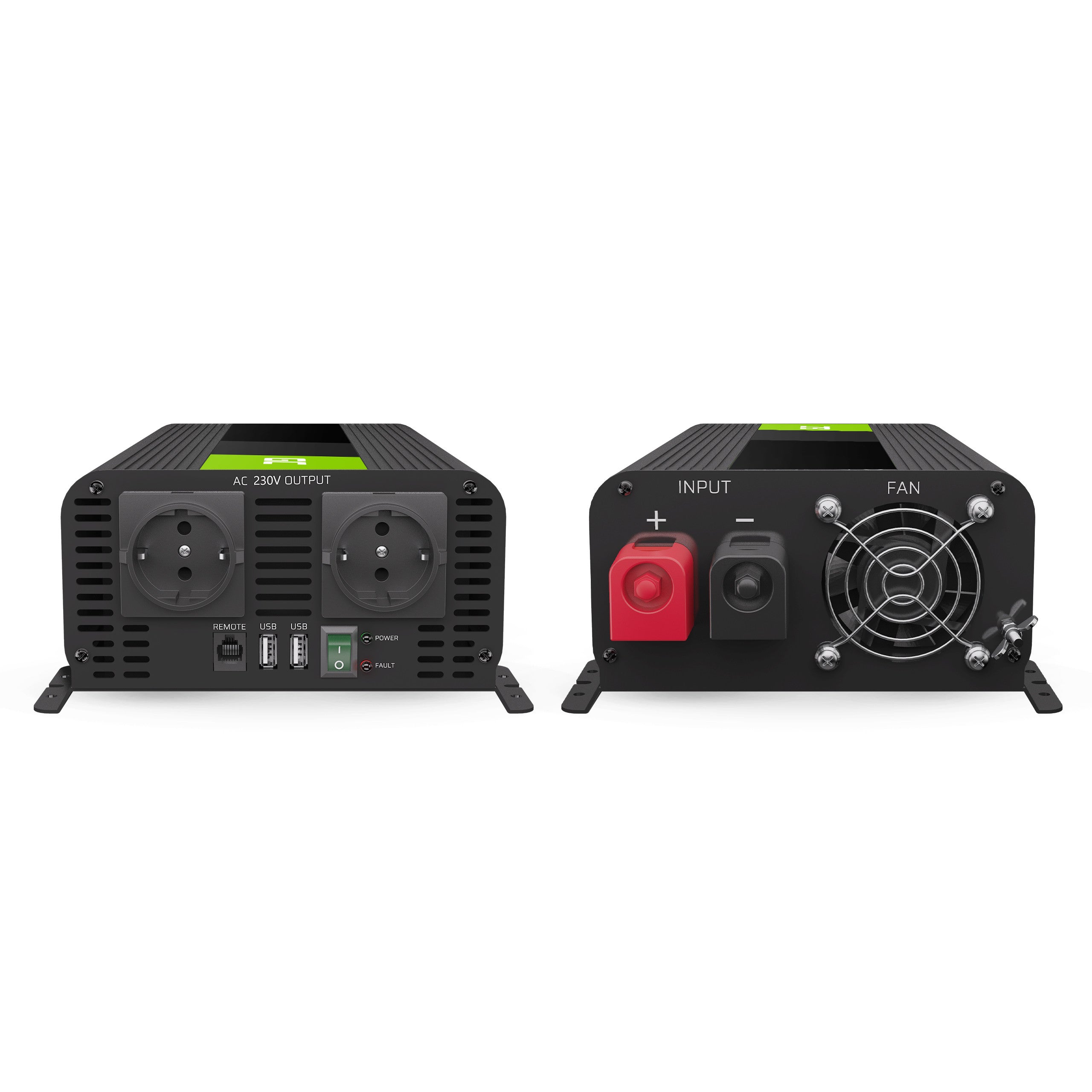 Green Cell Power Inverter PRO 12V to 230V 1000W/2000W Pure sine wave - 4 | Shopply