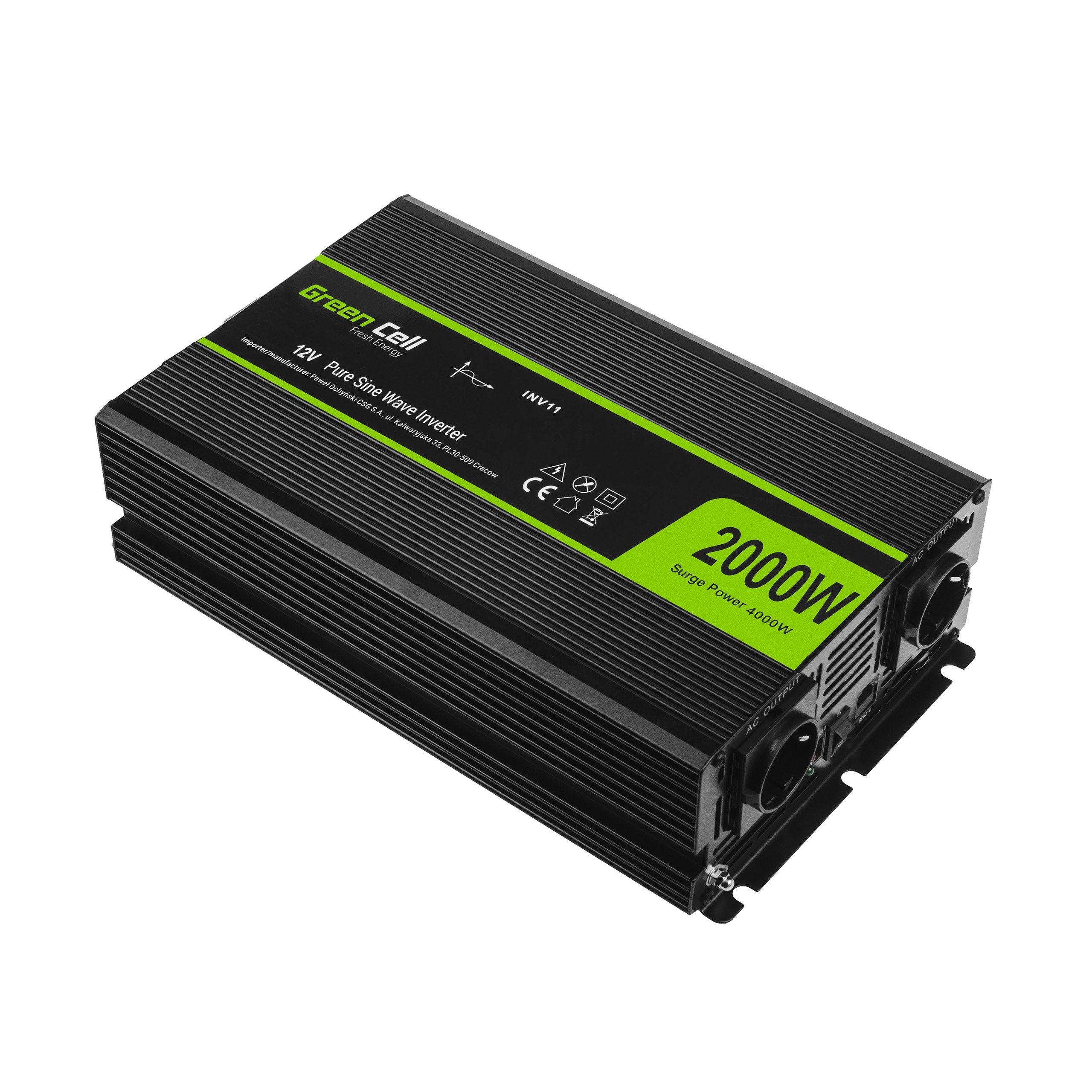 Green Cell Power Inverter 12V to 230V 2000W/4000W Pure sine wave - 5 | Shopply