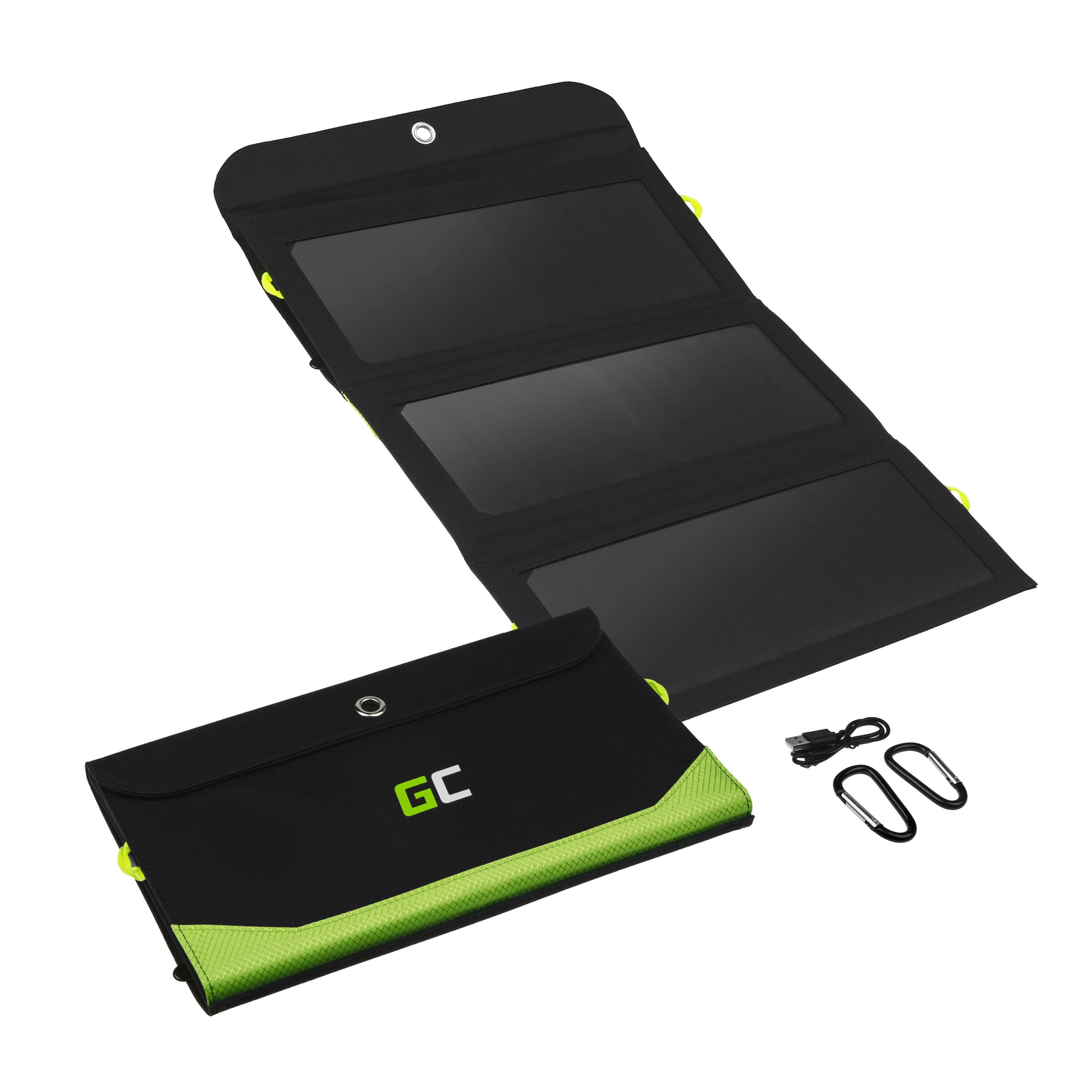 Solar Panel, Green Cell GC SolarCharge 21W charger with 6400mAh power bank function - 1 | Shopply