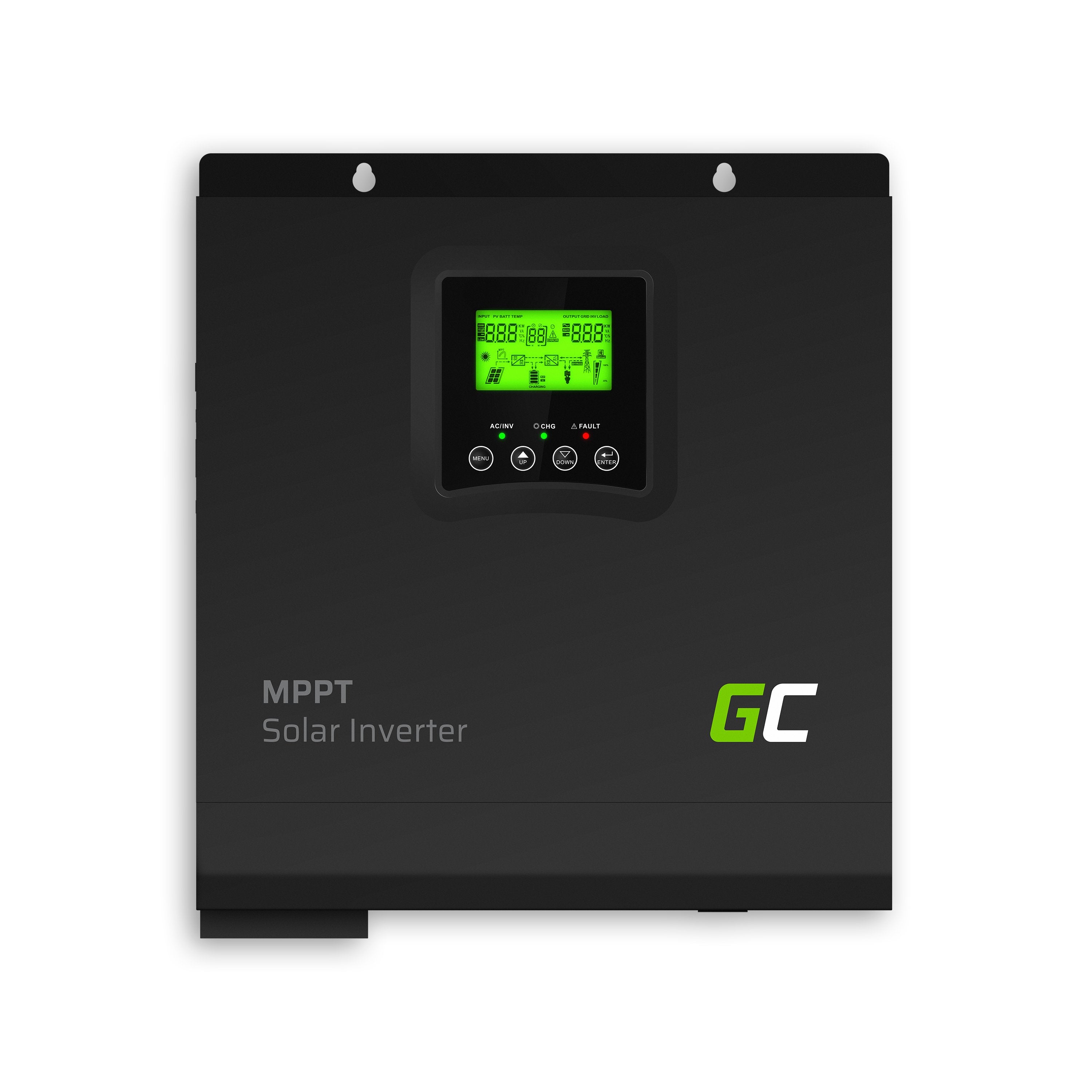 Solar Inverter Off Grid converter With MPP TGreen Cell Solar Charger 24VDC 230VAC 3000VA/3000W Pure Sine Wave - 1 | Shopply
