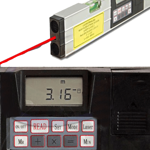 Ultrazvočni merilnik razdalje s kotomerom in libelo - 2 | Shopply