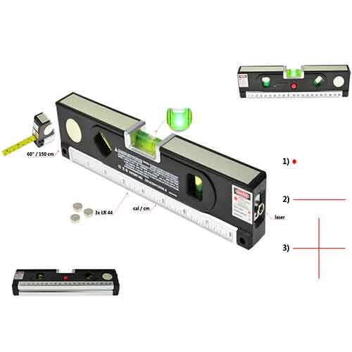 Večnamenska vodna tehtnica s križnim laserjem - 1 | Shopply