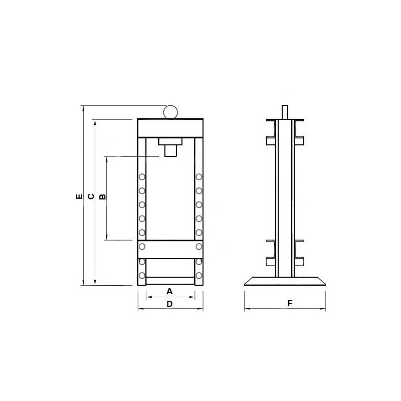 Hidravlična stiskalnica z dvojno črpalko 50 T - 10 | Shopply