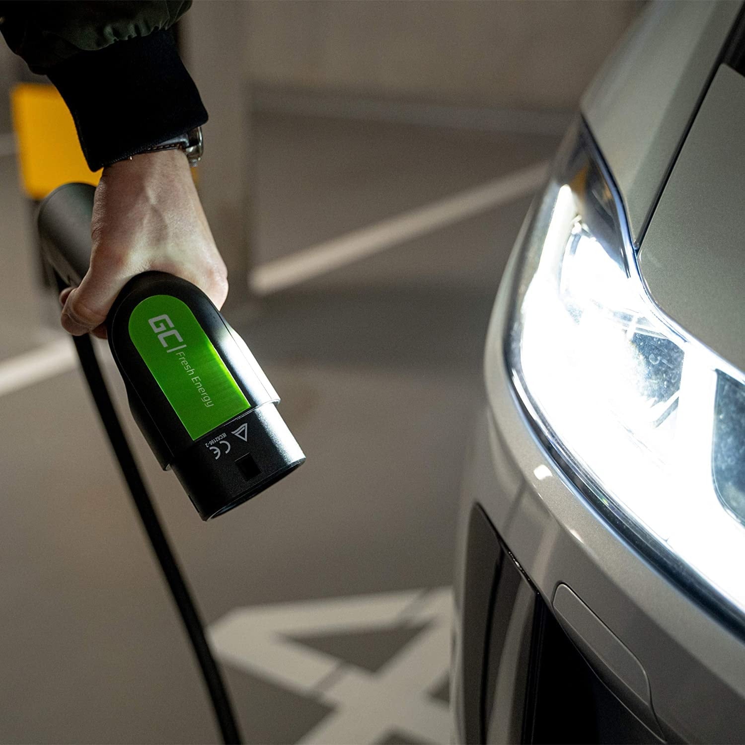 Polnilni kabel Green Cell GC Type 1 3,6 kW 5 m za polnjenje električnih in hibridnih vozil (EV / PHEV)
