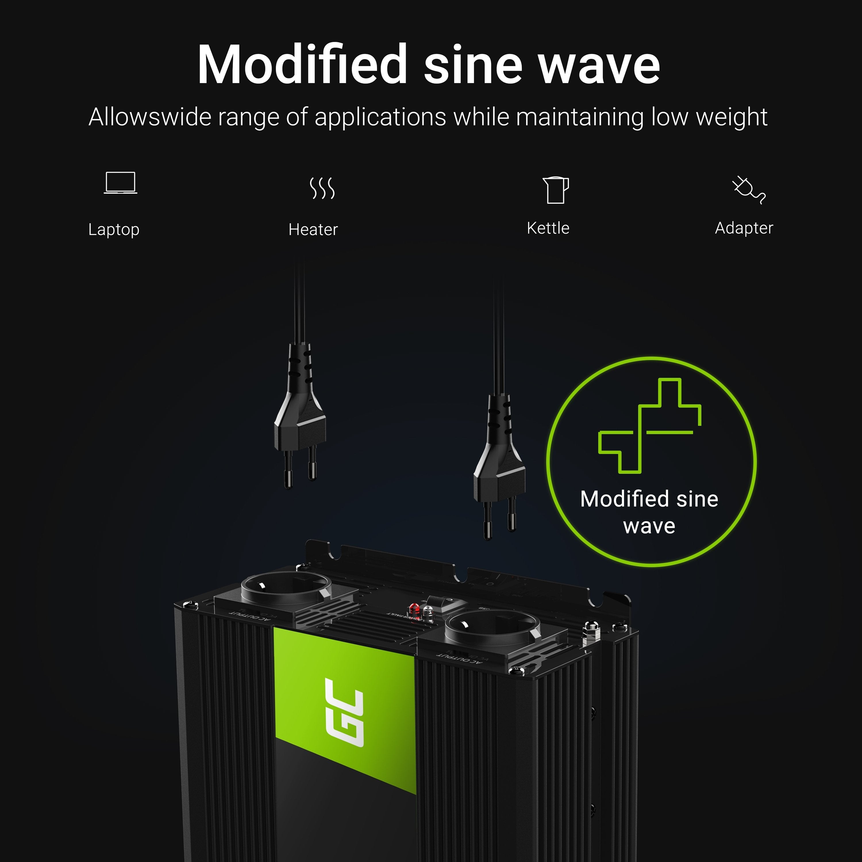 Green Cell Power Inverter 24V to 230V 3000W/6000W Modified sine wave - 2 | Shopply