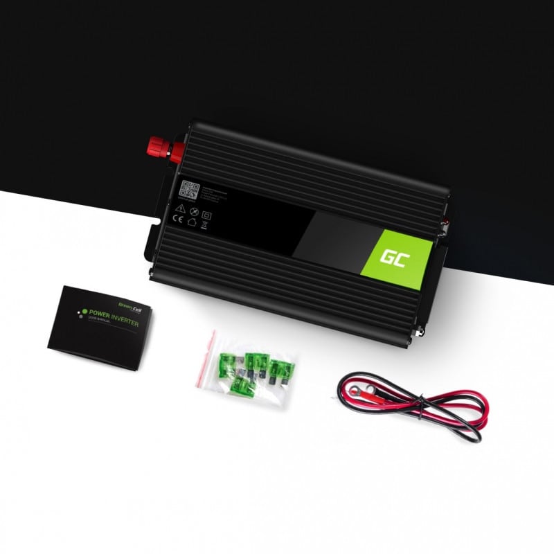 Green Cell Power Inverter 12V to 230V 1000W/2000W Modified sine wave UK PLUG - 2 | Shopply