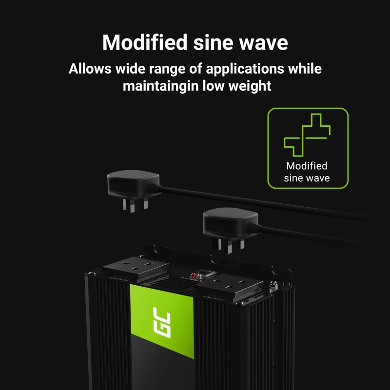 Green Cell Power Inverter 12V to 230V 3000W/6000W Modified sine wave UK PLUG - 3 | Shopply
