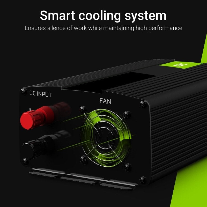 Green Cell Power Inverter 24V to 230V 300W/600W Modified sine wave UK PLUG - 4 | Shopply