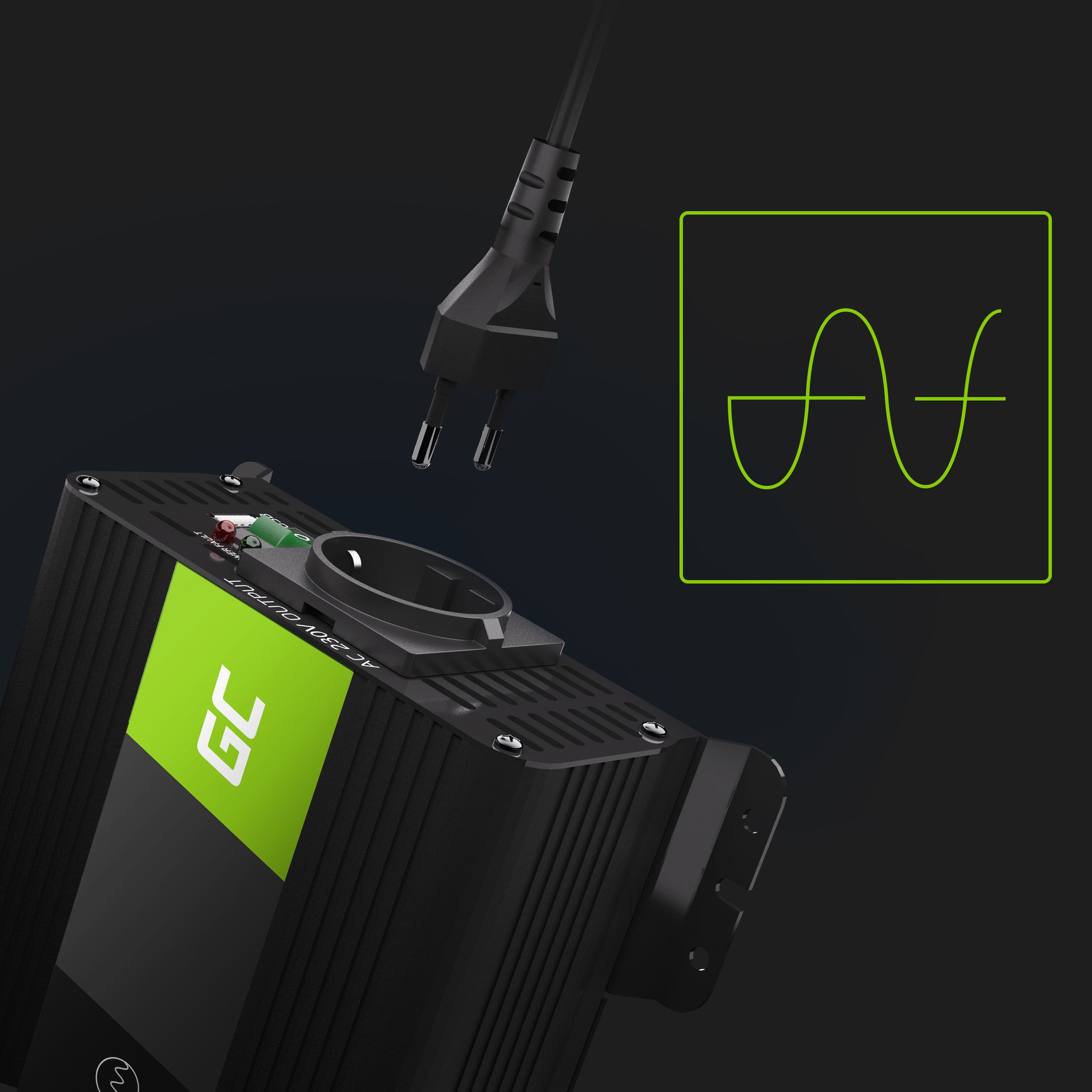 Green Cell Power Inverter PRO 12V to 230V 300W/600W Pure sine wave - 4 | Shopply