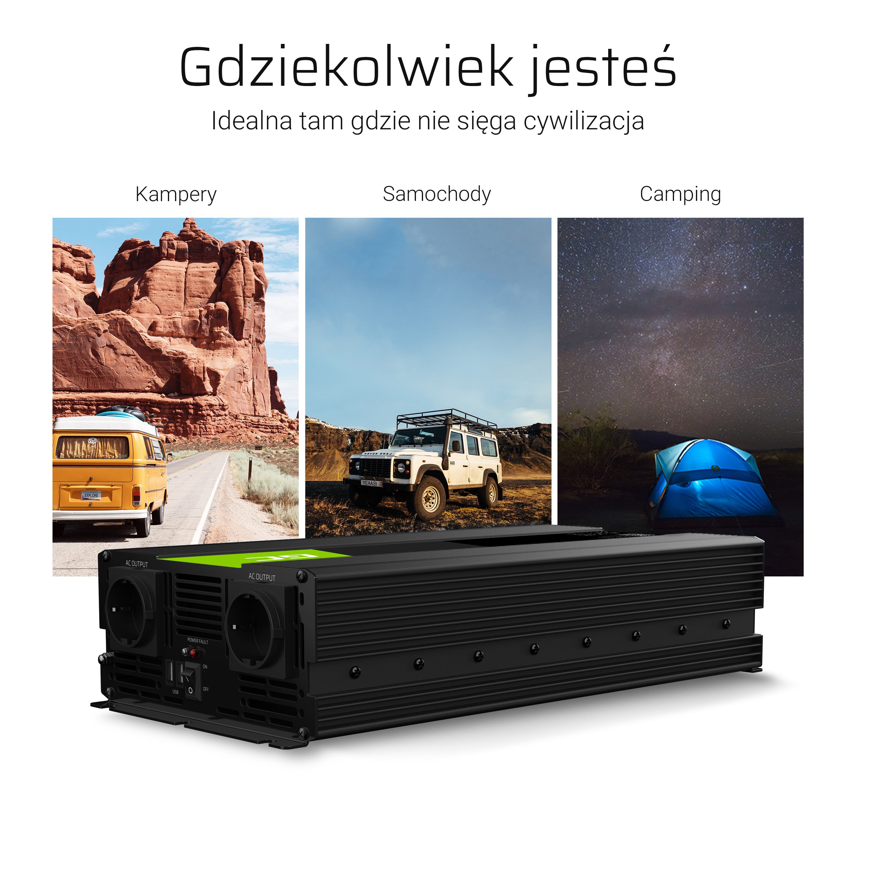 Green Cell Power Inverter 12V to 230V 2000W/4000W Modified sine wave - 5 | Shopply