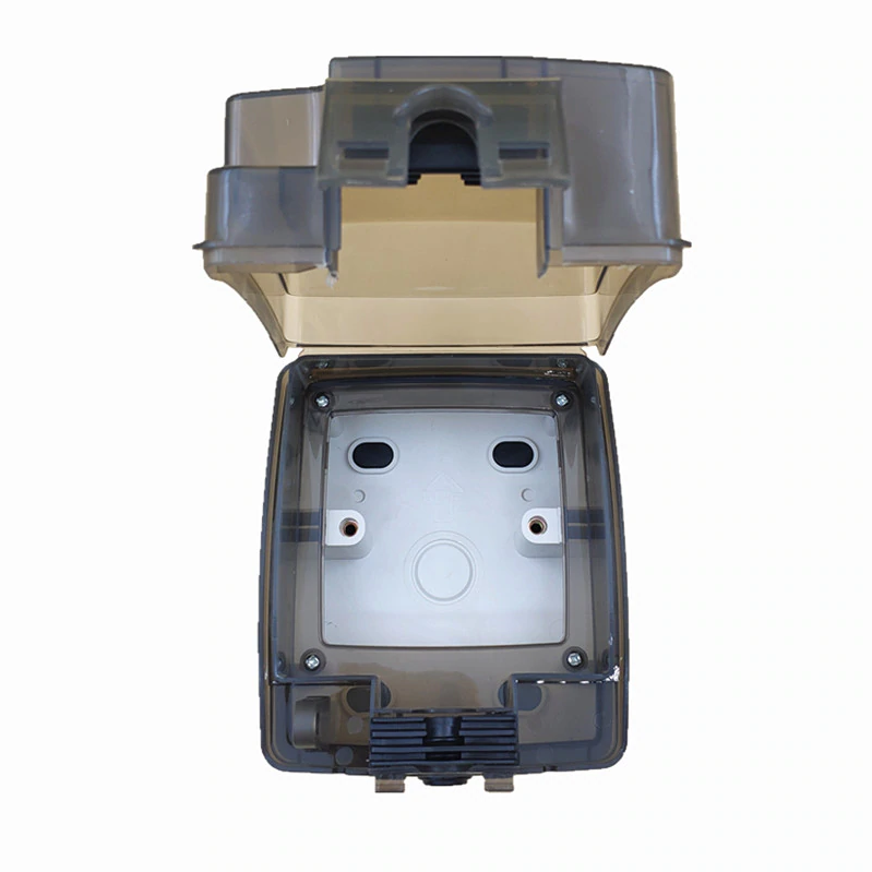 Vodoodporna IP66 nadometna 16 A 230 V zunanja Schuko vtičnica z vodoodpornim zatemnjeno prozornim pokrovom z možnostjo zaklepanja - 4 | Shopply